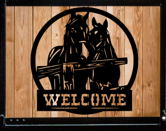 Horse Welcome Sign