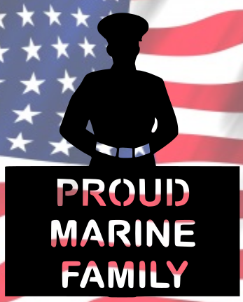 Military Proud Marine Family