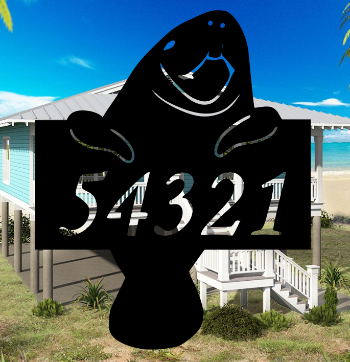 Manatee House Number Marker